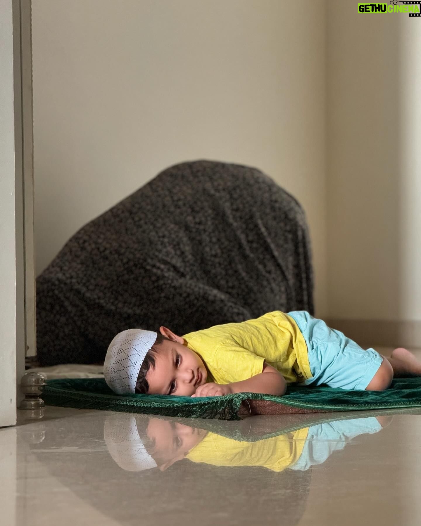 Sameera Sherief - 12.2K Likes - When you know you have chosen the right path at the right time. Inspiring your little one follow what’s right for him here & after. Alhamdulillah late then never. Nothing like offering salah with my Heera! Alhamdulillah 🤍