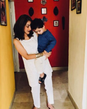 Sana Askari Instagram - Eid with my big boy ❤️