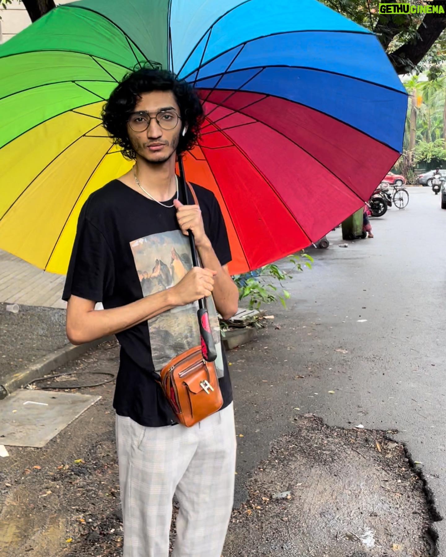 Sanjith Hegde - 70.9K Likes - Went out for a small cute walk in the rain and got some chai, life’s good