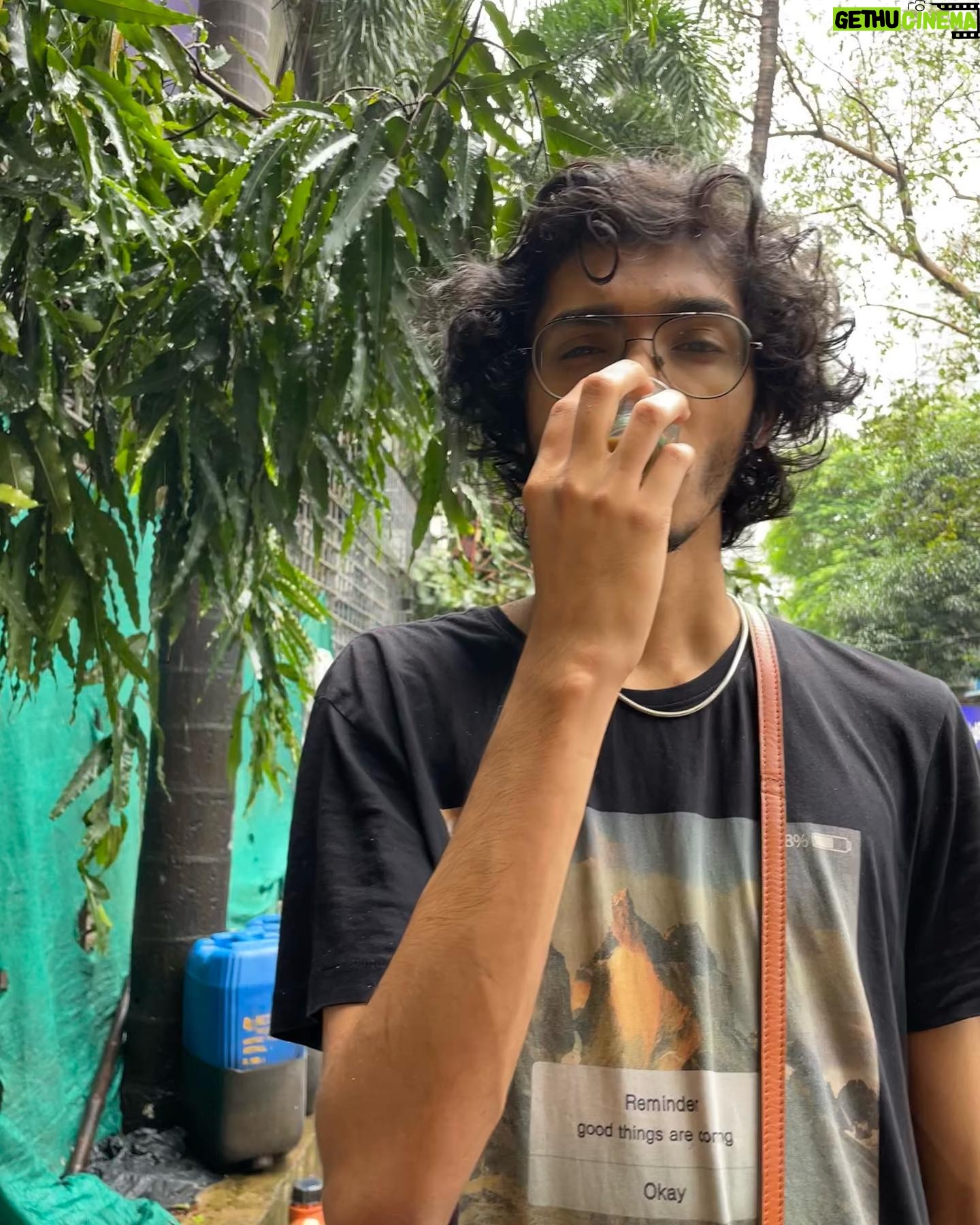 Sanjith Hegde - 70.9K Likes - Went out for a small cute walk in the rain and got some chai, life’s good