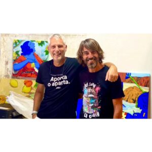 Santi Millán Instagram - Personas con arte! Un placer @marcjesusmenorca. #feelingblue