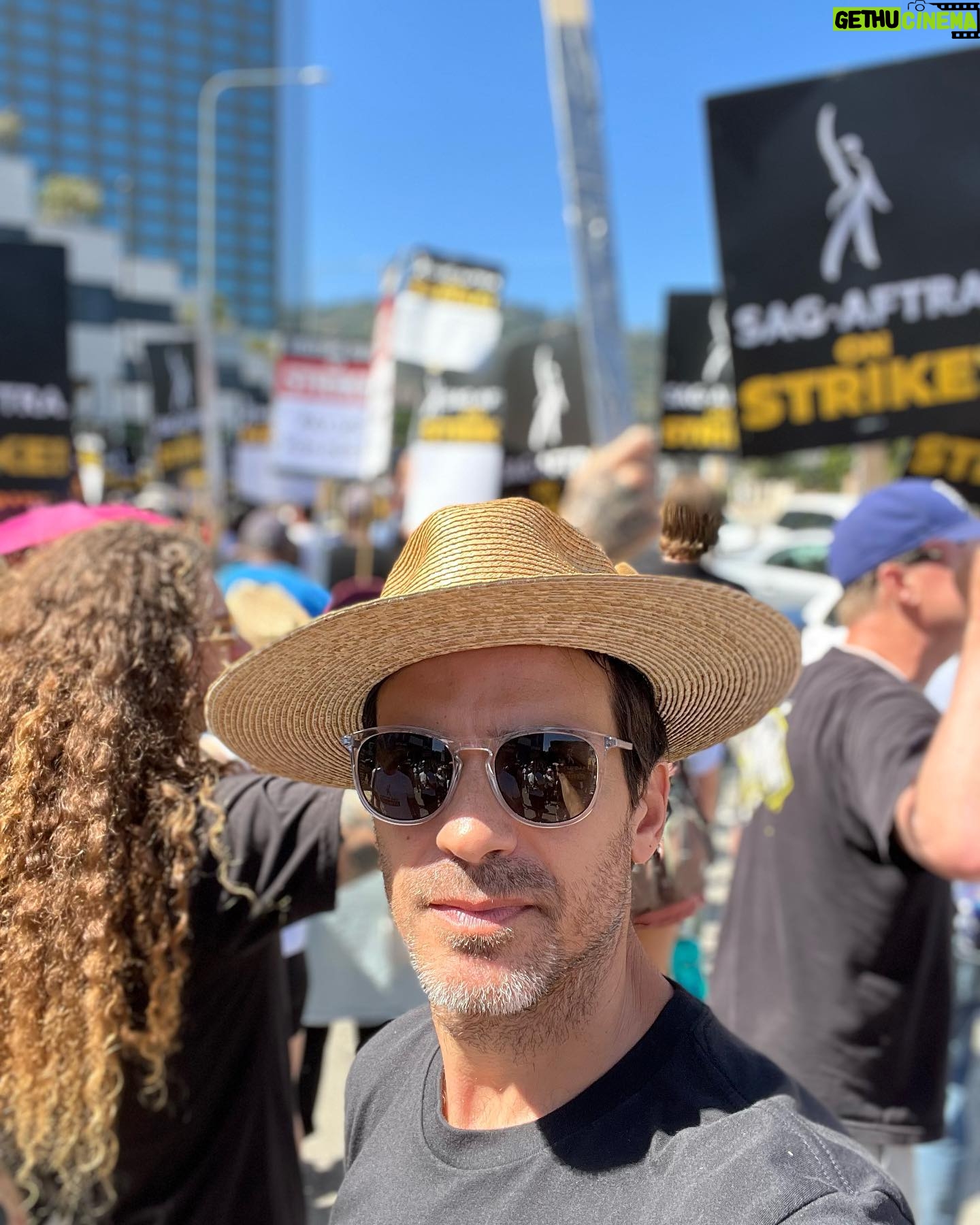 Santiago Cabrera - 9K Likes - Amazing energy on the picket lines today. Stay strong. #unionstrong #sagaftra #wgastrong #sagaftrastrong @jerilryan @thejackcoleman