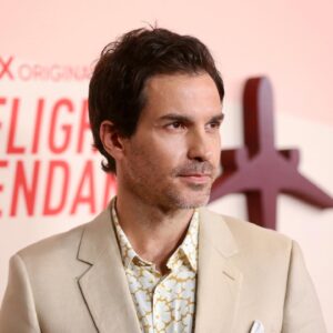 Santiago Cabrera Instagram - Last night at the premiere of @flightattendantonmax Season 2. Thank you @anniejagger for the style @sandroparis
