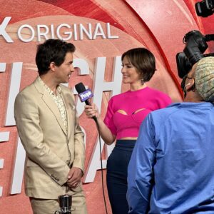 Santiago Cabrera Instagram - Last night at the premiere of @flightattendantonmax Season 2. Thank you @anniejagger for the style @sandroparis