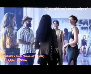 Sapan Verma Instagram - ✨KHO GAYE DUMP KAHAN✨

- Netlix’s no screenshot policy really ruining my credit’s aesthetic again. 
- Screenshot of my 1 second cameo which will be shared widely on family Whatsapp groups claiming I am the main lead. 
- From hosting the sundowner event which was super chill. 
- Pic 4 is from the first (of many) workshop with @siddhantchaturvedi and @arjunvarain.singh 
- Pic 5 was my last day on set 
- Sid on a comedy stage for the first time at @thatcomedyclub 
- Stage on set which looks way cooler than stage in life. 
- Last one is a fun throwback to 15 years ago when me and my college friends randomly landed up as background extras in Luck By Chance 😂

Even though it’s just 4 standup sets in the film, the work behind it was pretty intense and went on for almost 2 years. 
We went to a therapist to understand how the character would react and talk, which just gave us insane insights.
I wrote multiple pages full of jokes along with @pavi212 a lot of which obviously didn’t make it to the cut. 
We tried some jokes on stage at open mics, and some with the film crew.
Siddhant watched a lot of live shows and standup videos, practiced the body language and movements on stage, wrote some of his own jokes and did surprise sets at late night shows. 
 
In a year full of alpha-action-boner films, I’m just fortunate enough to have worked on two very warm and lovely slice of life films and learnt so, so much along the way. Or as the Gen Z kids might say, feeling blessed. 🥰

Watch #KhoGayeHumKahan on @netflix_in with your friends and hug them right after. 

If you’re still reading this, then give me more fun writing gigs, and come for my live shows so that you can watch more than one second of me on stage. ✌🏻