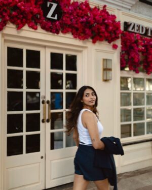 Sapthami Gowda Instagram - Running around rainy Bengaluru 🧿💫