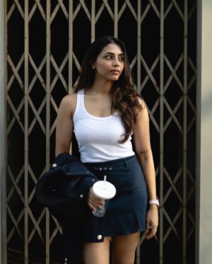 Sapthami Gowda Instagram - Running around rainy Bengaluru 🧿💫