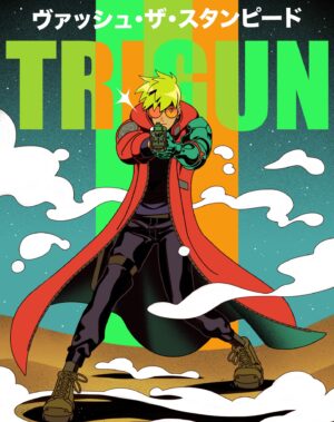 Sara Kipin Instagram - Trigun print for FanExpo Denver and SDCC! 🐛
