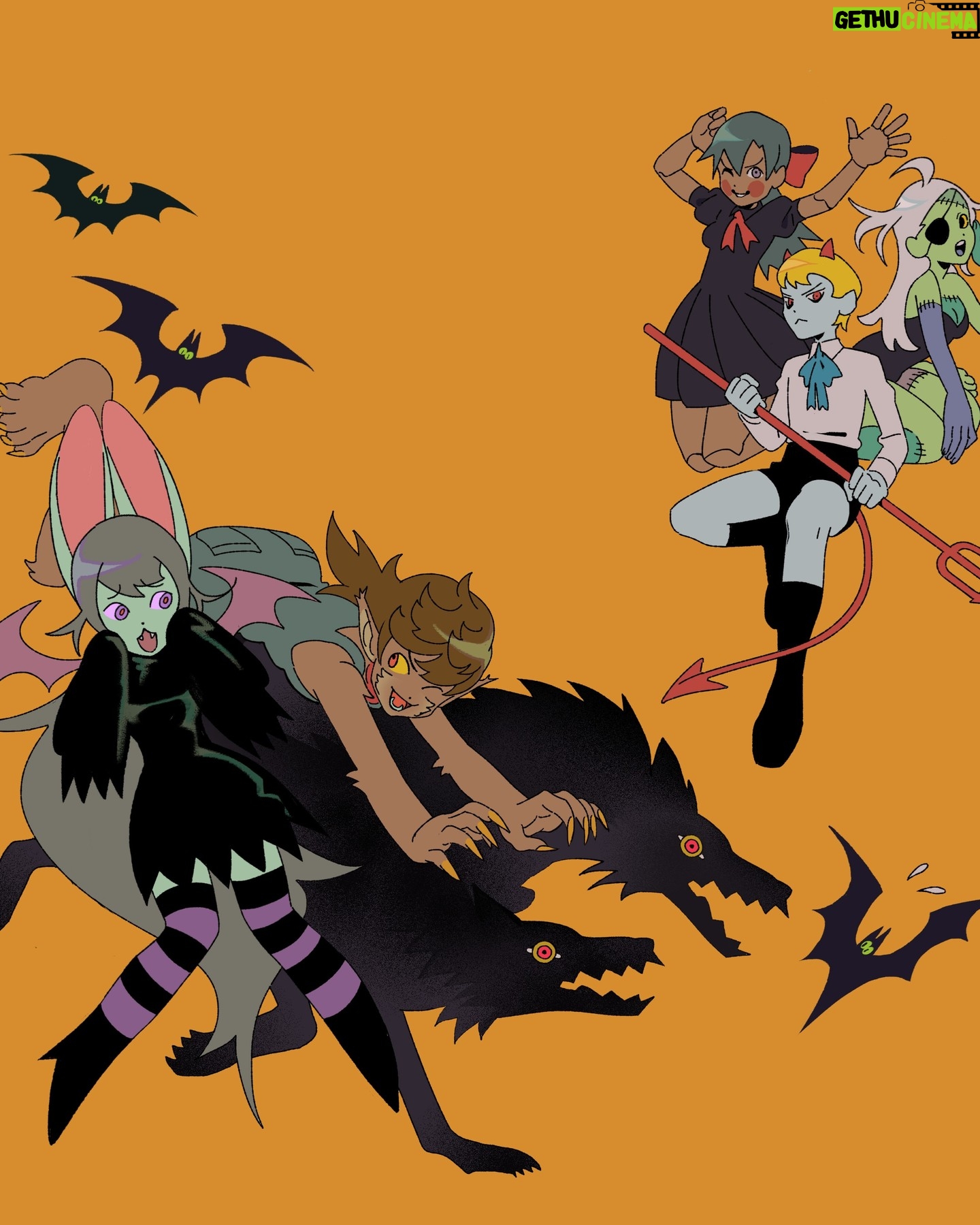 Sara Kipin - 3.1K Likes - Side panels for a mini arcade cabinet I designed for @gallerynucleus 🧛♀️🐺