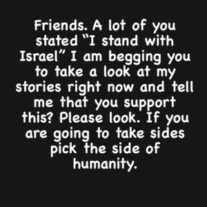 Sarah Alami Instagram - It’s not easy to see but don’t ignore it, I am begging You. If we ever had a conversation you know where my heart is, there are no sides. Please look at my stories. Palestinians are being slaughtered. Really, no fake stories. It is recorded. #palestine #gaza #genocide