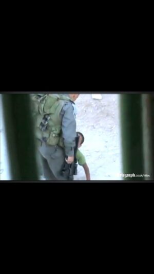 Sarah Alami Instagram - Occupied West Bank. Israeli soldier kicking Palestinian Boy . This is in Hebron 2012. This came along with many other calls on the occupation for abuse but Israel investigated itself and found it did nothing wrong. #Israel #occupation #Palestine