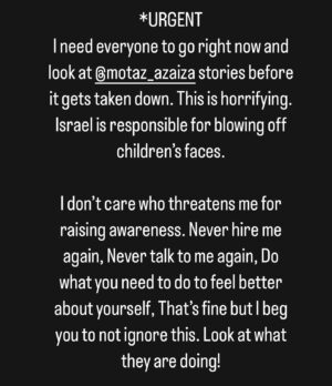 Sarah Alami Instagram - Look at his stories now @motaz_azaiza This is Terrorism. These are the worst brutal acts of violence I have ever witnessed in my life. #genocide #ethiccleansing #extermination #palestine @cij_icj @icjpalestine @unitednations @cnn