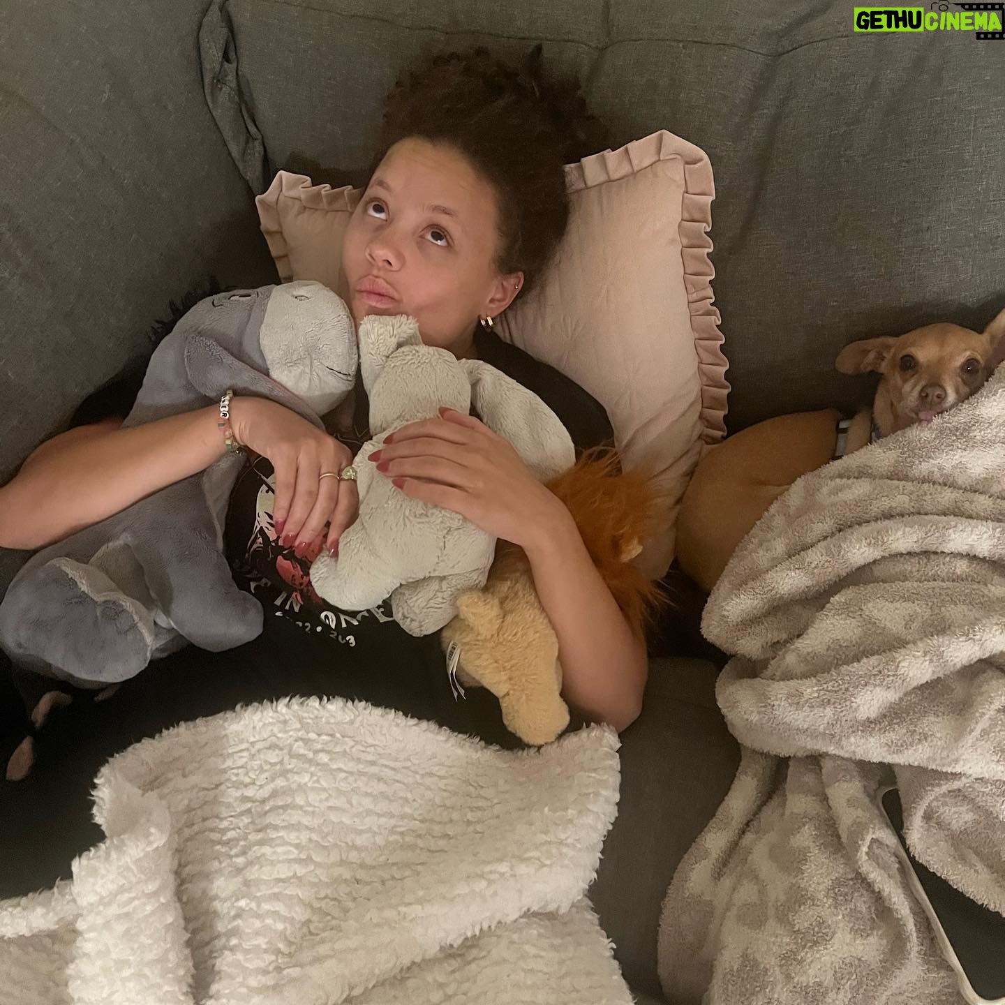 Sarah Jeffery - 3 Likes - creature comforts 🐥