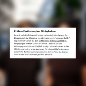 Sarah-Lee Heinrich Instagram - 🧭ZEIT FÜR KURSWECHSEL @die_gruenen 

Wir starten heute in unseren Bundeskongress. @xsarahleee und @dzienus haben mit der Südteuschen Zeitung darüber gesprochen, was es aus unserer Perspektive jetzt politisch braucht. Grade auch von der Grünen Partei. 
📖Lest rein!