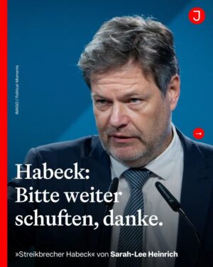 Sarah-Lee Heinrich Instagram - Robert Habeck findet also, die Menschen arbeiten zu wenig und streiken zu viel. In einem Statement kritisiert er, zu einer Zeit, in der über 700.000 Stellen unbesetzt sind, könne man doch nicht über Arbeitszeitverkürzung nachdenken. Damit offenbart er viel über sein Verständnis von Politik und illustriert außerdem perfekt, warum die Grüne Partei unter vielen Beschäftigten wenig Sympathie erfährt.

Statt über die gesellschaftlichen Gründe für diesen »Fachkräftemangel« zu reden, appelliert er an die Verantwortung eines »Wir«, das jetzt einfach mehr arbeiten müsse. Das stärkt strukturell die Arbeitgeberseite. Denn die schrittweise Verkürzung der Arbeitszeit ist seit jeher ein Kernanliegen der Arbeiterbewegung und unter den Arbeitenden extrem populär. Denn bei gleichem Geld für weniger Arbeit bedeutet sie eine ordentliche Lohnsteigerung pro Stunde. Aber nicht nur das: Die Beteuerung, dass man jetzt nicht zu viel verlangen sollte, untergräbt auch die Verhandlungen über einen Inflationsausgleich. Das ist für die gegenwärtig wieder aufkeimende Streikbewegung fatal.

Aber auch an dem Problem, dass in wichtigen Branchen Beschäftigte fehlen, geht Habecks Argumentation vorbei: Denn es ist ein strukturelles und hat wenig damit zu tun, dass Menschen sich davor scheuen, zu arbeiten. Sie scheuen sich vielmehr davor, unter schlechten Bedingungen zu arbeiten. Und das ist auch gut so. Es wird zu wenig ausgebildet, zu wenige Azubis werden übernommen und die Arbeitsbedingungen sind nicht rosig. Und wir haben viele fähige Beschäftigte, die an sinnvolleren Orten arbeiten könnten: mehr Bus-, statt Uber-Fahrerinnen, mehr Bahn-, statt SUV-Bauer.

Den ganzen Artikel von @xsarahleee gibt es auf jacobin.de🗞️