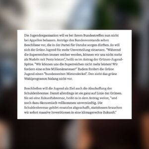 Sarah-Lee Heinrich Instagram - 🧭ZEIT FÜR KURSWECHSEL @die_gruenen 

Wir starten heute in unseren Bundeskongress. @xsarahleee und @dzienus haben mit der Südteuschen Zeitung darüber gesprochen, was es aus unserer Perspektive jetzt politisch braucht. Grade auch von der Grünen Partei. 
📖Lest rein!