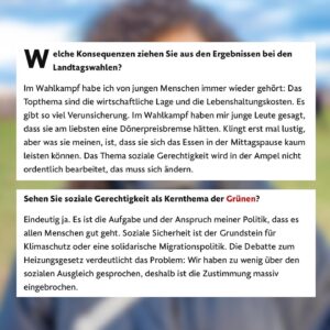 Sarah-Lee Heinrich Instagram - Die Ergebnisse der Landtagswahlen sind besorgniserregend. 

Die Gründe für die gesellschaftliche Spaltung und den Rechtsruck liegen in der sozialen Spaltung und Verunsicherung der Menschen. Und darin, dass die Regierung diesen Rechtsruck in Gesetze gießt. 

💥Es braucht endlich einen Kurswechsel!