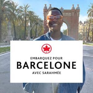 Sarahmée Instagram - Pendant le tournage de la série documentaire « Elles » j’ai eu le bonheur de découvrir Barcelone pendant quelques jours. 

C’était en avril, à peu près à la même période.

On m’a demandé mes 10 endroits favoris, ça n’a pas été difficile, Barcelone est une ville unique.

Le lien de mes endroits prefs et ma playlist spéciale Barcelone se trouvent dans ma bio 🤘🏾🎶 ✈️🛍️

Collab avec @aircanada