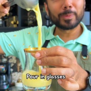Saransh Goila Instagram - Did you know that you can make a classic Thandai without milk? Its just Delishaaas when you make fresh almond paste at home and extract pure almond milk. Next level banti hai ekdum especially when you add the goods 😜 @parthbajaj seems to agree. 

Thandai 

200g Almonds, soaked in warm water 
Add them to a blender 
30g Pista
20g Khus thus 
1.5 tsp Fennel seeds
A few black peppercorns 
1.5 lt water
Blend everything well into a smooth paste 
Double strain the mixture 
(Through a muslin cloth & a sieve) 

DONT THROW THE ALMOND MIX
(MAKE LADDOS) 😎

Look at that 
A few kesar strands soaked in 2 tbsp water 
2/3 cup Sugar syrup or as desired
2.5tsp tsp Cardamom & rose petal powder
A few ice cubes 
Mix everything well 

Pour in glasses 

& don’t let anyone steal your glasses THANDAI! 😤😂