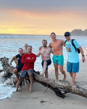 Sasha Roiz Instagram - April 2023 - Costa Rica.  Among the many gifts life has provided me, my friendships rank among the highest. I have been blessed with wonderful people in my life, like these beautiful bastards who I’ve been lucky enough to know since childhood. A blissful week, decades of friendship and a lifetime of memories. Here’s to many more 🥂 Love you guys.