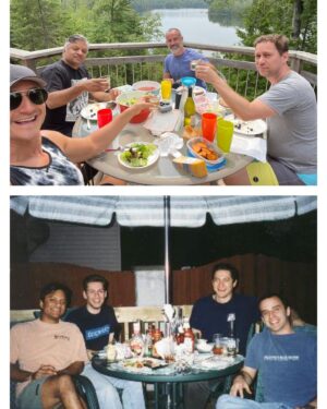 Sasha Roiz Instagram - Decades of friendship and memories. So grateful for this crew. #montreal #westislandboys