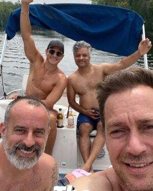 Sasha Roiz Instagram - Decades of friendship and memories. So grateful for this crew. #montreal #westislandboys