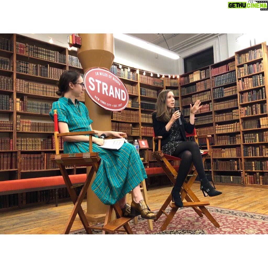 Sasha Sagan - 619 Likes - Tonight was so special. Thank you @zoe.kazan for being the most amazing moderator, with notes and quotes and brilliant questions. And thank you to @strandbookstore for having us, among the rare and beautiful books. I’ll never forget it. ❤️
