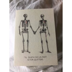 Sasha Sagan Instagram - My husband gave me this card yesterday for our wedding anniversary. If you read my book you know why this is just about the most romantic thing imaginable to me. There’s really nothing like the love of someone who gets you (even when you’re morbid and weird) ♥️ #forsmallcreaturessuchaswe