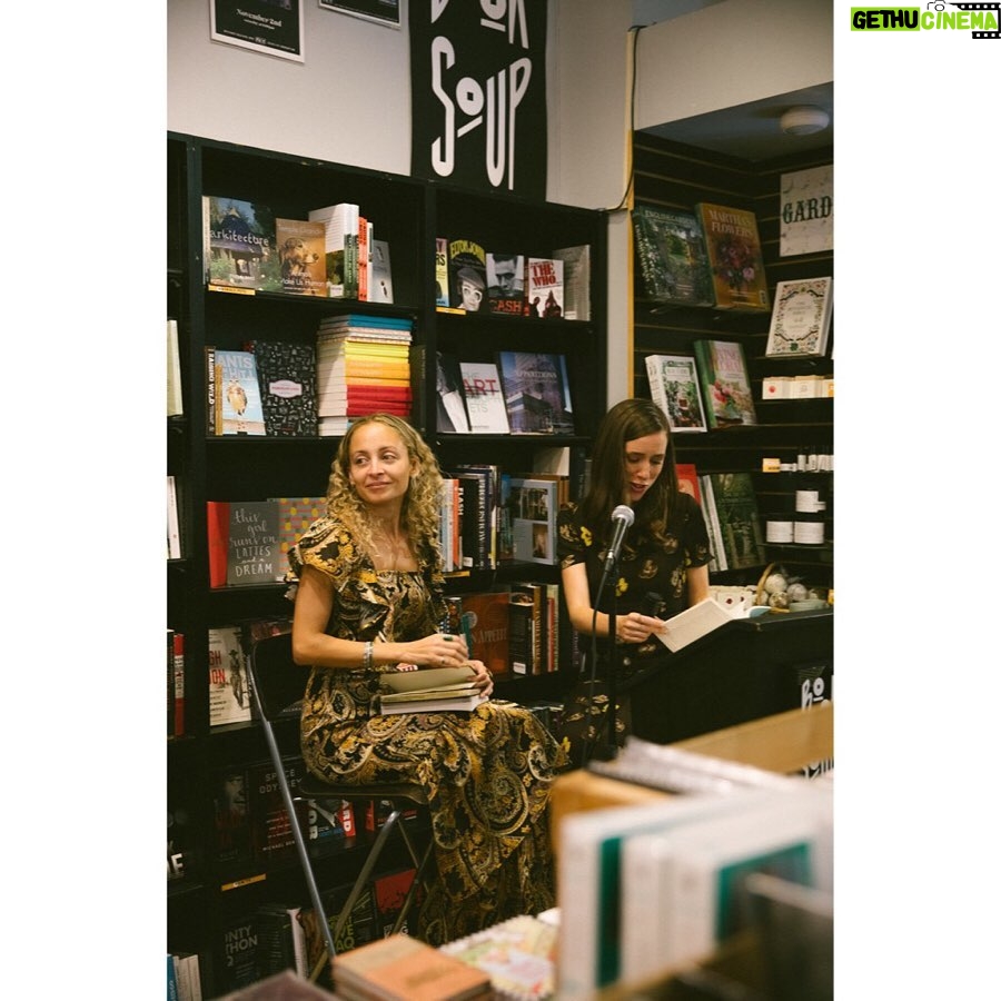 Sasha Sagan - 609 Likes - There are no words for how much I adore this woman, such a dear friend and one of the most fun people on earth to talk with about anything under the sun. Nicole, you were so wonderful and I was frankly overwhelmed by all the lovely things you said about the book — as evidenced by my facial expression in that second picture. Thank you, @nicolerichie for the most fun evening and the most interesting discussion. Can’t wait for our next one, even if it’s not in front of a room full of people at one of our very favorite bookshops. #forsmallcreaturessuchaswe
