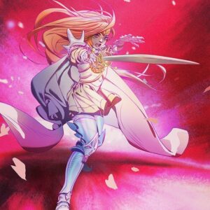 Saskia Gutekunst Instagram - Private commission :) character is not mine #drawing #girl #pink #sword #fighter