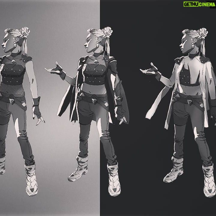 Saskia Gutekunst - 3 Likes - 🐲 #characterdesign #girl #fashion #greyscale #design #drawing