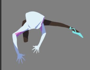 Saskia Gutekunst Instagram - wip #sketch #instaart #spiderverse #spidergwen #gwenstacey #celshading #animation #comic #spiderman