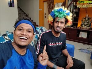 Sassi Selvaraj Instagram - Happy Birthday @sassi_selvaraj boy 😍🤩💥

P.S This pic was taken during IPL × Nakkalites Shoot. and his expression was lit 😂😂😂

#happybirthday #hbd #hbdboy #nakkalitessasti #nakkalitessassi