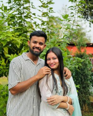 Satirtha Debnath Instagram - Life is beautiful with you 🧿❤️🩵

#anniversary #twoyearsoftogetherness #marriedlife
