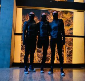 Savannah Welch Instagram - TRIPLE THREAT. 🥷 
Huge shoutout to these two!! Stunt double @tressa._.young and stand in/body double, Hannah. Guess which one is me. 😋🤓😉