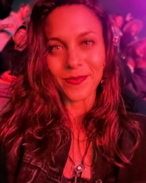 Savannah Welch Instagram - The look of a happy girl, watching @therollingstones under a Full Moon with my sweet boy. Parenting at it's finest. ⚡️👅⚡️