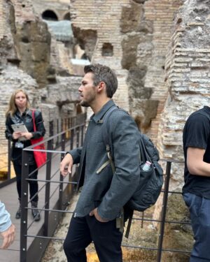 Scott Clifton Instagram - The Colosseum. Only touristy thing I got to do, but having the privilege of taking the tour after hours, when the arena is so quiet you can hear a pin drop—that was really something. I kept asking if they’d let me and @lsaintvic do battle, but apparently that’s frowned upon nowadays.

📷: @photosmith_official & @annikanoelle (the good ones, anyway)