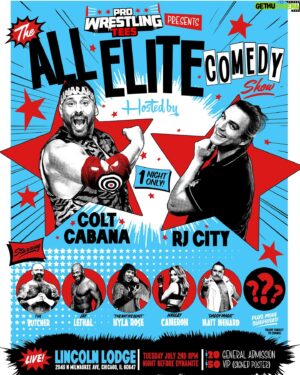 Scott Colton Instagram - 🎫: tinyurl.com/ColtRjComedy  Tuesday night before Dynamite in Chicago we’ll be doing some comedy at @thelincolnlodge. Join me, @rjcity @thelethaljay @nylarosebeast @andycomplains @danni_ellexo, @thedaddymagic & more!