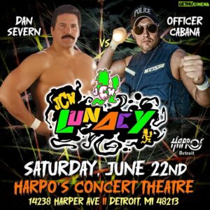 Scott Colton Instagram - The first match announced for June 22nd in Detroit, Michigan! 🎪🃏👮‍♂️ 

Get ready, Juggalos! The showdown of the century is coming to Juggalo Championship Wrestling, and you do not want to miss it. It’s Dan “The Beast” Severn vs. Officer Cabana in a clash that’s guaranteed to be an epic battle!

Tickets are now available! Link in our 𝓜𝓞𝓕𝓞 bio. 🎟️ 

Get them, got them! 🤪 ✔️