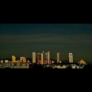 Scott Derrickson Instagram - Christmas Dusk, 2022 — Buildings lit by the setting sun in Santa Monica, Ca