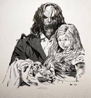 Scott Derrickson Instagram - Repost from @scramblehead_eggman
•
Mr. Boogie and Ashley from Scott Derrickson’s Sinister(2012) for #inktober day 15
•
•
•
#art#artist#artistsoninstagram#illustration#illustrator#copicmarkers#portrait#penandink#blackandwhite#inktober2023#movie#horror#horrormovie#horrormovies#sinister#scottderrickson#ethanhawke#super8#supernatural#explore#explorepage#paranormal