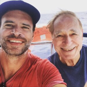 Scott Foley Instagram - Me and my Pop a few years ago. I didn’t always know how lucky I was to have him as a father but I never questioned how much I was loved. Now, having kids of my own, I’m acutely aware of everything it takes to be a good father.  He has it in spades. He always has. Happy Father’s Day.