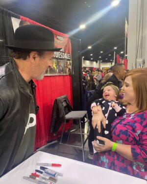 Scott Patterson Instagram - Such a sweetie! A 6 week old Luke fan! I am at the Fandemic Tour Convention all weekend in Atlanta. Come on down! Hhhmm…Who do you see in the background….? @yanic_truesdale ! Tickets 🎟 at FANDEMICTOUR.COM 👍🏻 and sign up for my newsletter at SCOTTYP.COM for personal appearance updates 🧢
 @zscentertainment @gilmoregirls  #gilmoregirls #fandemictour #atlanta #lukedanes #starshollow #comiccon #fandemic #fandemicatlanta