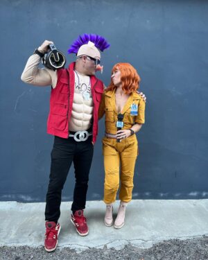 Scott Porter Instagram - Give us “Teenage Mutant Ninja Turtles” without any turtles they said…

So we give you: Rocksteady and Bebop, Casey Jones and April O’Neil.

Every year my wife asks our kids what they want to be for Halloween, every year they pick something crazy (this year Casey Jones and Rocksteady from #TMNT), and every year my wife makes it happen. Not only makes it happen, but CRUSHES it.

She handmade Clover’s muscle shirt, , Rocksteady’s head, McCoy’s mask, and so much more, and then built out the rest of our costumes. 

Haven’t been too active on here, and I know I’m a week late, but I’d be remiss if I didn’t share her awesomeness. So Happy Belated 🎃, y’all.