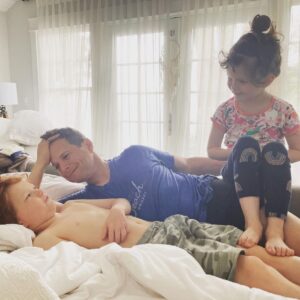 Scott Wolf Instagram - My favorite place on Earth…

Next to these beauties and their big brother. Magic people, they are. They make being a Dad the most beautiful experience of my life. 

Thank you @kelleywolf for the beautiful words. Thank you more for the greatest gift of all, the family of my dreams. I love you too. 😜😉🥰💛💛💛💛💛

#happyfathersday to my dad, and to all of the great dads out there. 

Repost from @kelleywolf
•
It is actually impossible not to wax poetic when I talk about @iamscottwolf. 

This man is mesmerizing. 

Sometimes, I just watch him. 

Taking mental notes on how to do life. 

He knows how to do life. 

I will thank all things holy that he waited an extra 5 minutes for me. 

and that he played Hallelujah at the exact right moment and I didn’t walk out the door. 

But mostly, I will thank him for being the father of our children. 

I count them quite lucky. 

Actually, the luckiest. 

Because, to be in Scott’s light is unparalleled. And when he looks at his kids, all he is capable of emoting is light. 

I tried to capture that light this morning, I think I nailed it. 

Happy Father’s Day my love. 

I’ll be over here taking notes.