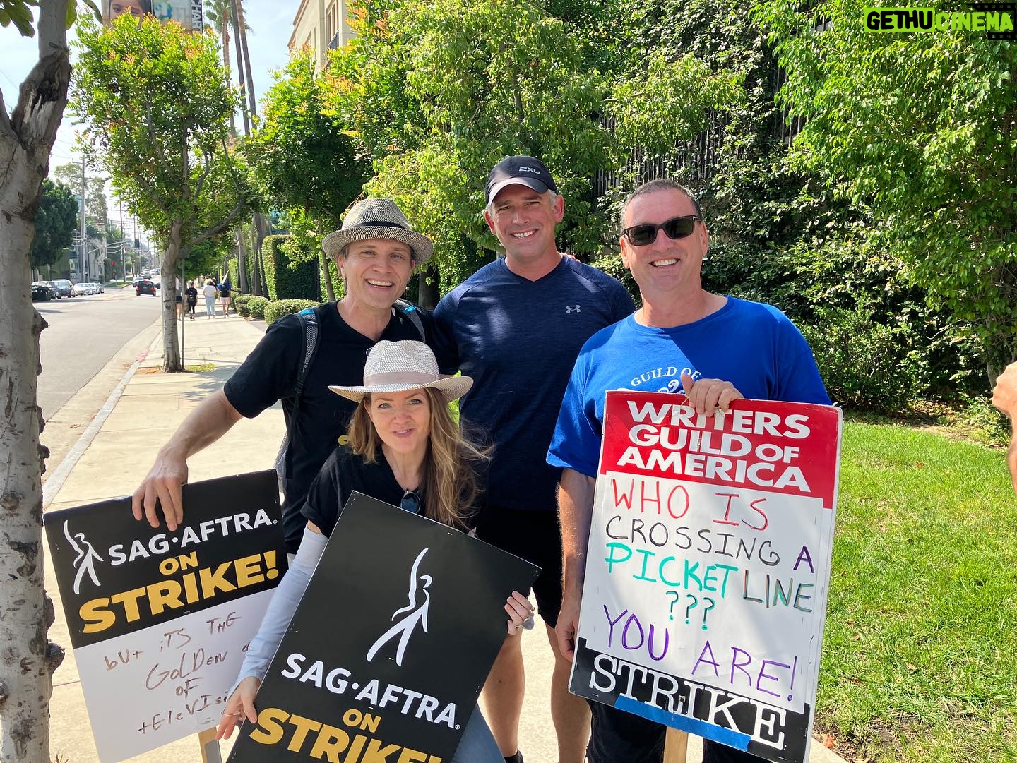 Seamus Dever - 1.8K Likes - Another day on the lines yesterday. New friends and old friends and feeling a good energy like this is going somewhere. And a lot of puppets. #sagaftrastrike #wgastrike