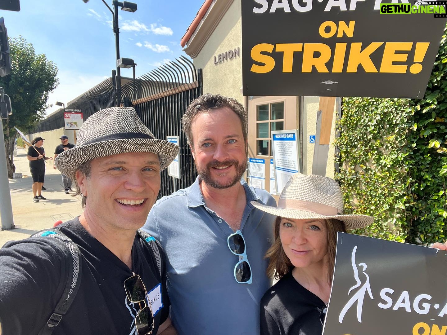 Seamus Dever - 1.8K Likes - Another day on the lines yesterday. New friends and old friends and feeling a good energy like this is going somewhere. And a lot of puppets. #sagaftrastrike #wgastrike
