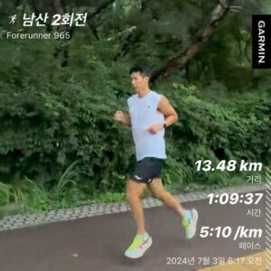 Sean Instagram - 🏃‍♂️🏃‍♂️🚴‍♂️
새벽 러닝 남산2회전 13.48km
점심 러닝 션한영향력 with 롯데오픈 5.21km
저녁 라이딩 20km
이제 슬슬 몸를 다시 올려보자!