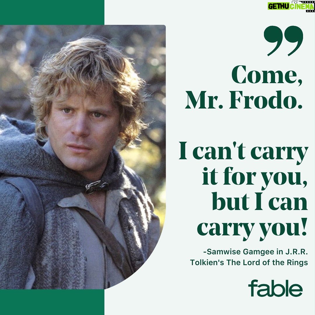 Sean Astin - 11.4K Likes - Happy #tolkienreadingday2022! March 25 commemorates the day in #LOTR lore (TA3019 to be exact) when Frodo and his loyal companion Samwise destroyed the One Ring in the fires of Mount Doom. Who can forget Sam’s heroic declaration, “I can’t carry it for you, but I can carry you!” Read this epic tale of friendship, hope, and of good conquering evil along with us in @seanastin’s #bookclub. (Link in bio to join!)