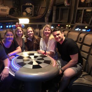 Sean Astin Instagram - What an incredible day @disney & our 1st trip to #Batuu @galaxysedge 
I linked up with fellow Jedi @ali_astin (aka Darth Sillyus) & a few others Christine (muh wife) Bella, Elizabeth & Bobby. Thanks to our guide Jeff!!!